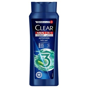 Clear Shampoo 3 In 1 Active Cool Men 600Ml