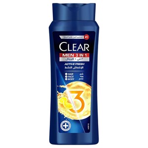 Clear Shampoo 3 In 1 Active Fresh Men 600Ml