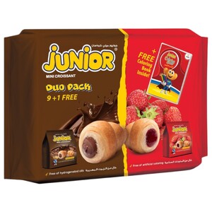 Junior Mini Croissants Duo Pack 10 Pieces 300G + Free Coloring Book