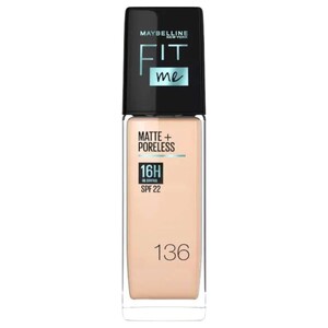 Maybelline Fit Me Foundation Matte Poreless Spf 22 136