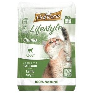 Princess Cat Food Lifestyle Chunks Lamb 100G