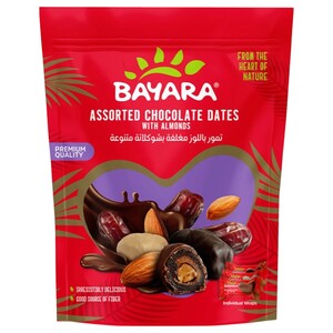 Bayara Assorted Chocolate Dates With Almonds 90G