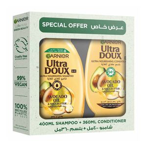 Garnier Ultra Doux Avacado Shampoo 400 Ml + Conditioner 360 Ml Price Offer