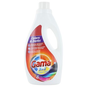 Gama Liquid Laundry Detergent Concentrated Washing Gel For Colored And Dark Clothes 1.2L