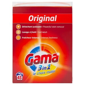 Gama Laundry Detergent Powder 3In1 Original 2.9Kg
