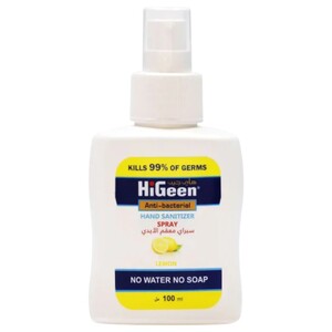Higeen Anti-Bacterial Hand Sanitizer Spray Lemon 100Ml