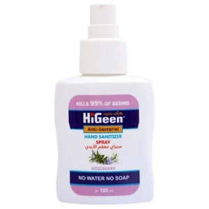Higeen Anti-Bacterial Hand Sanitizer Spray Rosemary 100Ml