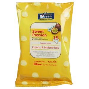 Higeen Antibacterial Wipes Sweet Passion 15 Sheets