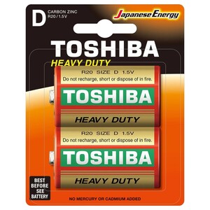 Toshiba Heavy Duty D Battery 2 Pieces