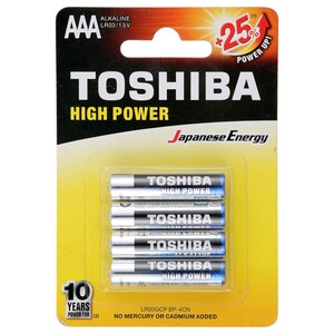 Toshiba High Power Aaa Battery 4 Pieces