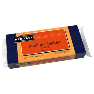 American Heritage Medium Cheddar Cheese Bar 226.79G