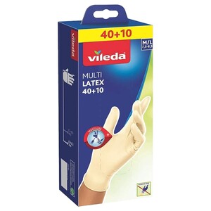 Vileda Multi Latex Gloves M/L 40 + 10