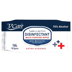 V Care Disinfectant Multi Purpose Wipes 96 Pieces