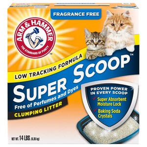 Arm & Hammer Litter Super Scoop Fragrance Free Clumping 6.35Kg