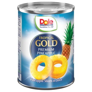 Dole Tropical Gold Pineapple Slices In Juice 567G