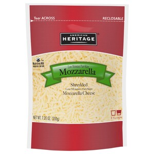 American Heritage Low Moisture Mozzarella 200G