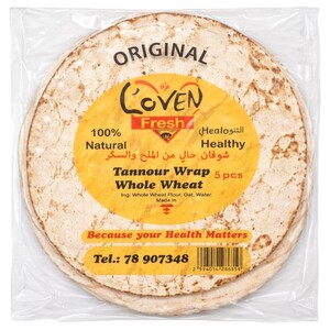 L'oven Wrap Tannour Whole Wheat 5 Pieces