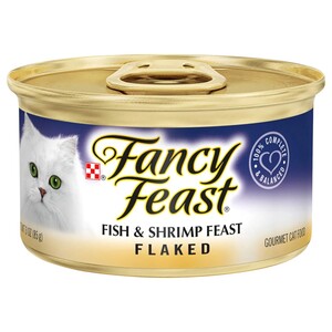 Fancy Feast Wet Cat Food Flaked Fish & Shrimp Feast 85G