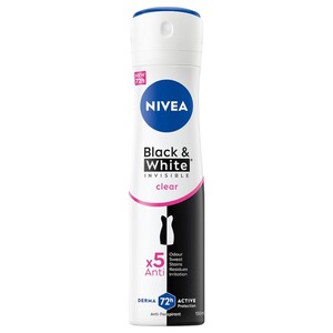 Nivea Deodorant Spray Black & White Invisible Clear 150Ml
