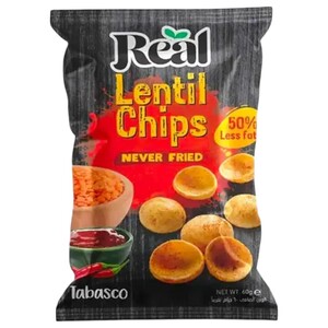 Real Lentil Chips Tabasco 60G