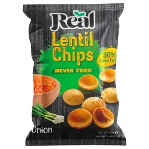 Real Lentil Chips Onion 60G