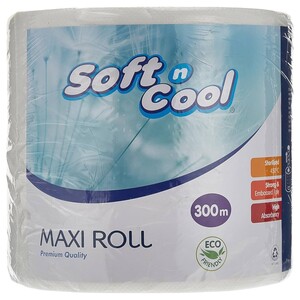 Soft N Cool Embossed Maxi Paper Roll 1 Ply 300M