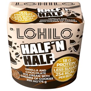 Lohilo Protein Ice Cream Half N Half Vanilla & Chocolate 350Ml