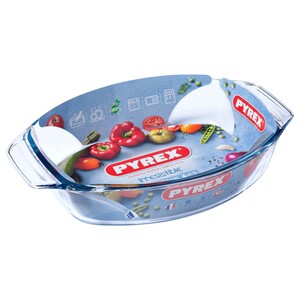 Pyrex Glass Oval Roaster 35X24cm