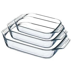 Pyrex Rectangular Tray Set Of 3 (3.8L+2.9L+1.4L)