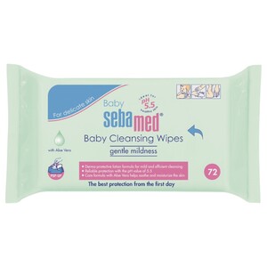 Sebamed Baby Wet Wipes With Aloe Vera Value Pack 72 Pieces