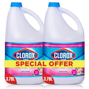Clorox Bleach Liquid Floral Scent, Dual Pack, 3.78 L