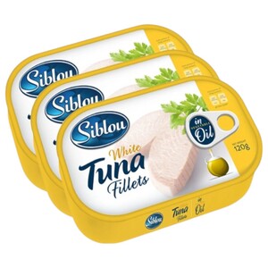 Siblou White Tuna Fillet In Vegetable Oil 120G 2+1 Free