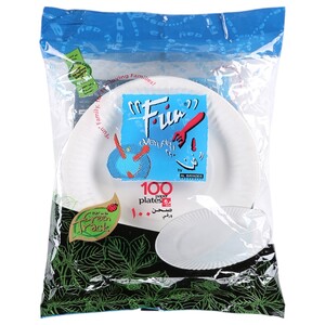 Fun Disposable Paper Plates 9 Inch 100 Pieces