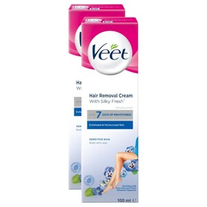 Veet Hair Removal Cream Sensitive Skin 100Ml X2