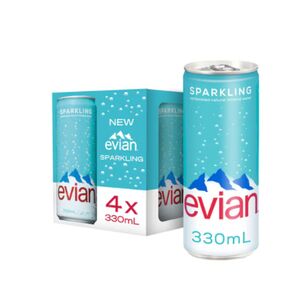 Evian Sparkling Water Can 330Ml 4'S Price Offer