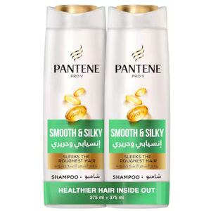 Pantene Pro-V Smooth And Silky Shampoo, 375 Ml Pack Of 2