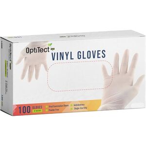 Optitect Disposable Vinyl Powder Free Gloves 100 Pcs