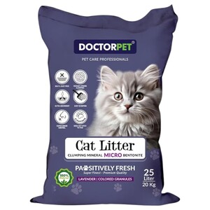 Doctor Pet Scented Clumping Cat Litter Lavender 20Kg