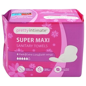 Pretty Intimate Super Maxi 8 Sanitary Towels