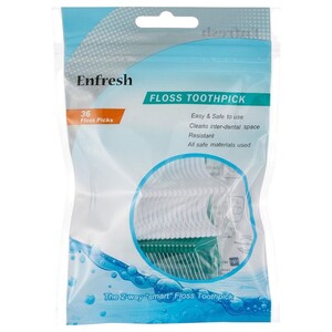 Enfresh Toothpick Dental Floss Blister 36 Pieces