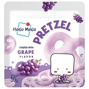 Mogu Mogu Pretzel Coated With Grape 50G