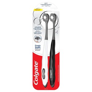 Colgate Toothbrush Charcoal Foam Soft 2 Pieces