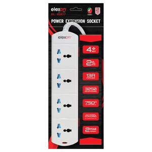 Elexon Power Extension Socket 4 Way El2007 2M