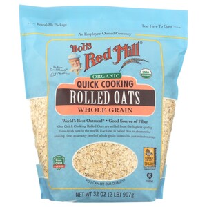 Bob's Red Mill Quick Cooking Rolled Oats Whole Grain Organic 907G