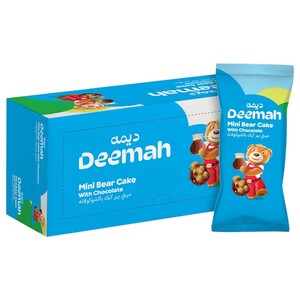 Deemah Mini Bear Cake With Chocolate 30G X12