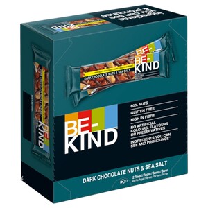 Be-Kind Protein Bar Dark Chocolate Nuts & Sea Salt 40G X12