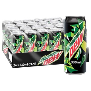 Mountain Dew Carbonated Soft Drink Can 330Ml X24