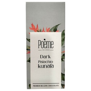 Poeme Chocolate Tablet Dark Pistachio Kunafa 100G