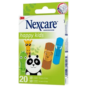 3M Nexcare Happy Kids Bandages 20 Pieces