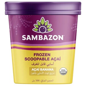 Sambazon Frozen Scoopable Acai With Banana 500Ml